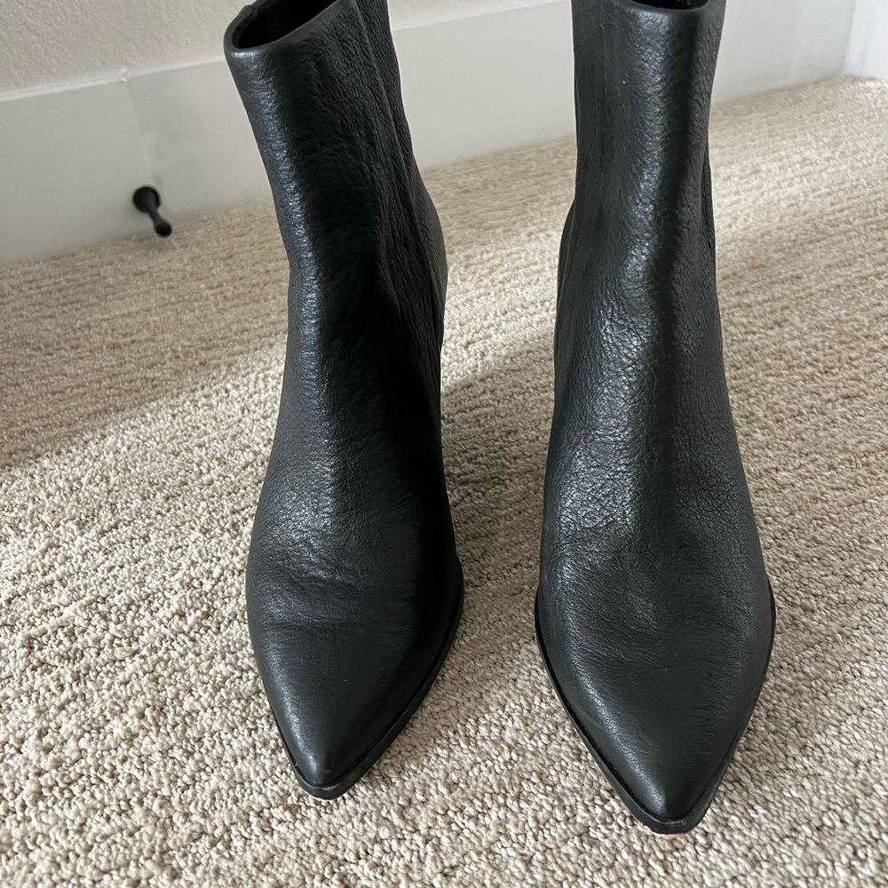 Dolce Vita Charcoal Leather Ankle Booties